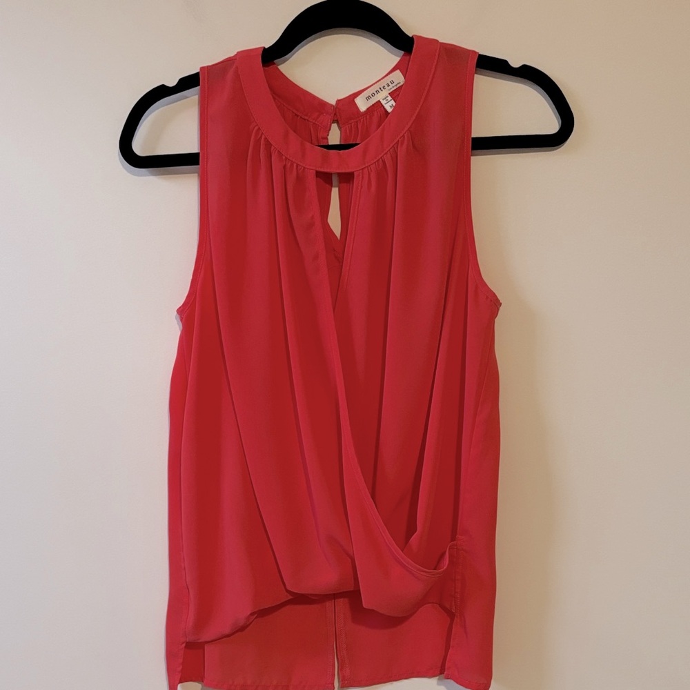 Monteau Coral Sleeveless Blouse